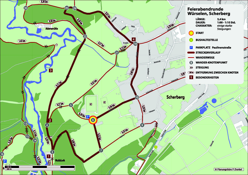 Knotenpunktsystem für Wandernde